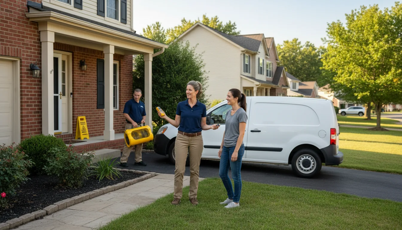 Residential water damage restoration in Carson, MS